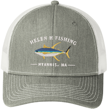 Grey and White Tuna Hat – Helen H Deep Sea Fishing